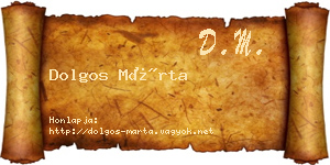 Dolgos Márta névjegykártya
