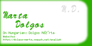 marta dolgos business card